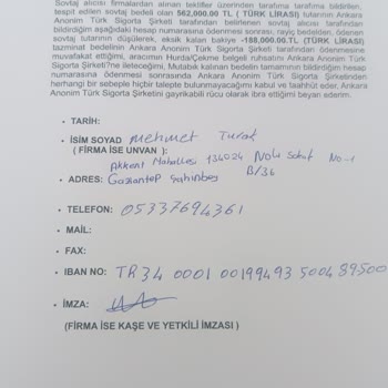 Ankara Sigorta Ankara Kasko Pert Olan Aracımın Ödemesini Yapmıyor.