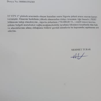 Ankara Sigorta Ankara Kasko Pert Olan Aracımın Ödemesini Yapmıyor.