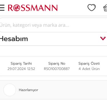 Rossmann Online Alışverişte Teslimat Sorunu