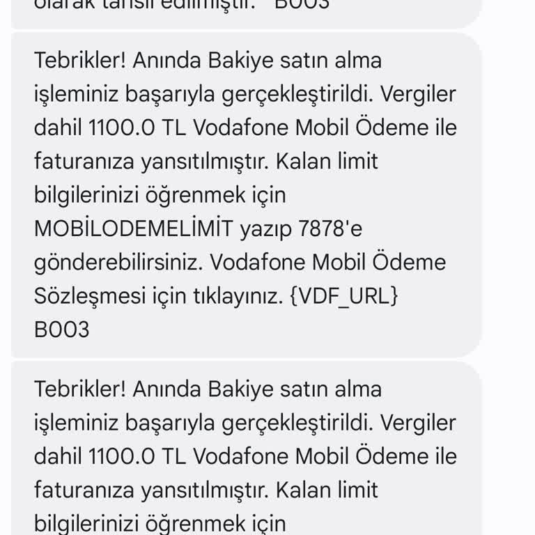 Vodafone Pay E Bakiye Aktardım Param Ortada Yok Faturama Da Yansıdı