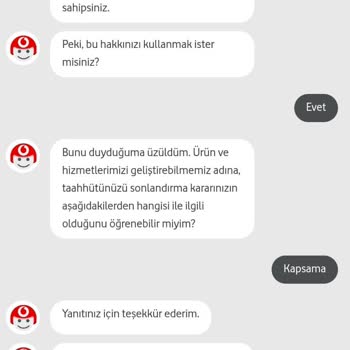 Vodafone'dan Haksız Cayma Bedeli Talebi