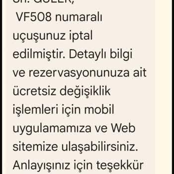 Ajet Belgrad- Ankara Uçuş İptali Hakkında