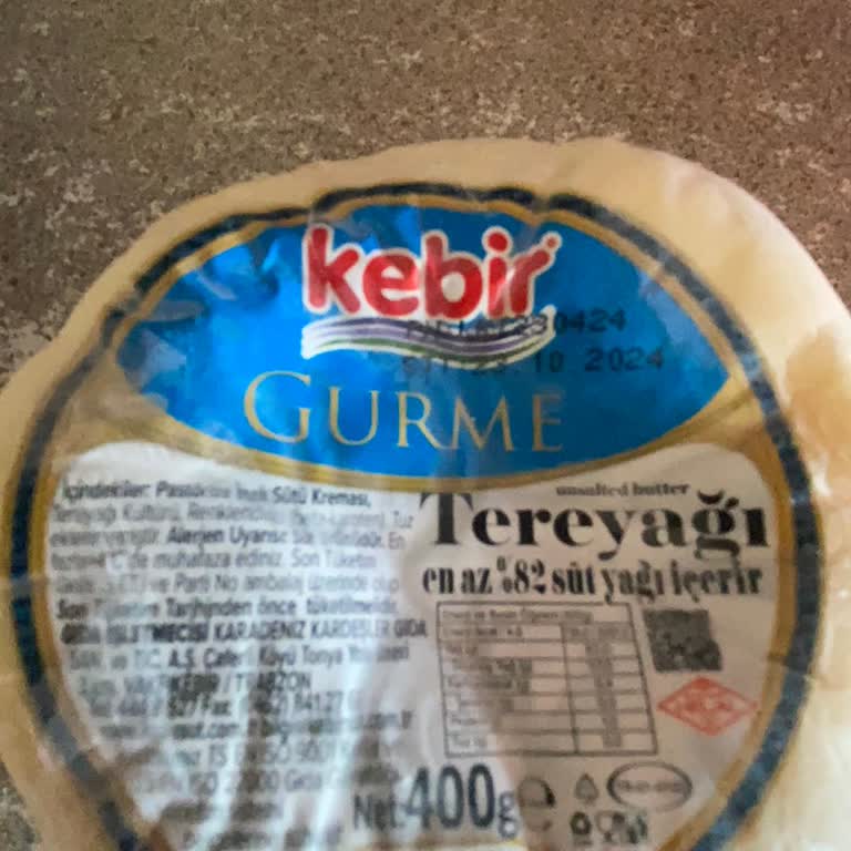 Kebir Süt ve Süt Ürünleri Kebir Tereyağı'nda Ağır Koku Ve Acı Tat Sorunu