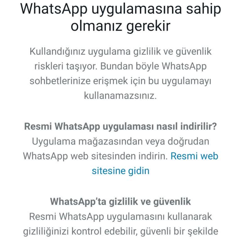 WhatsApp Numaramı Kabul Etmiyor