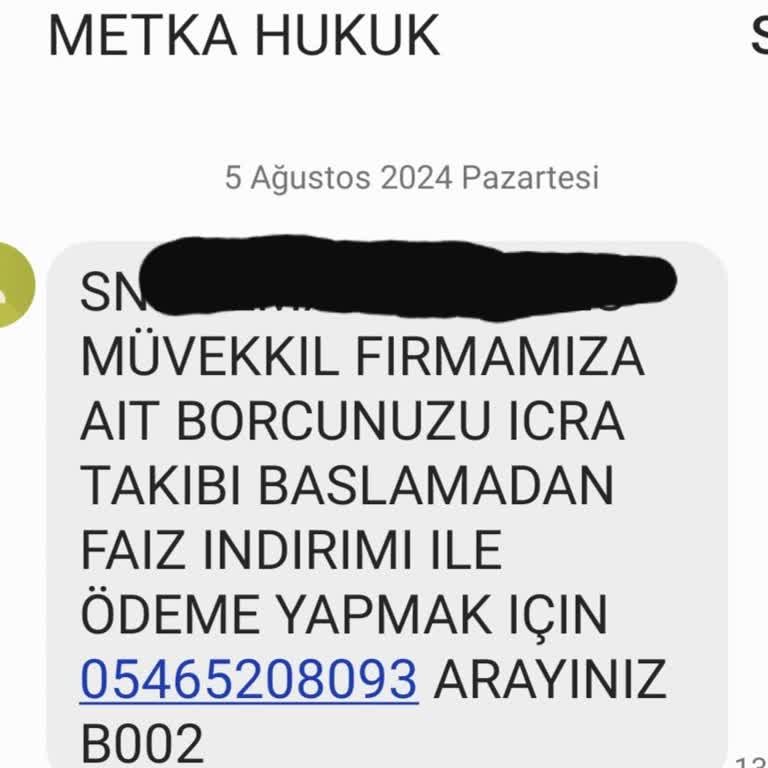 Metka Hukuk (SMS) İnsanların Huzur Ve Sükununu Bozan Hukuk Bürosu