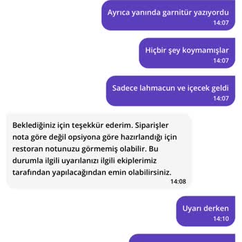 GetirYemek Yanlış Sipariş Ve İlgisiz Müşteri Hizmeti