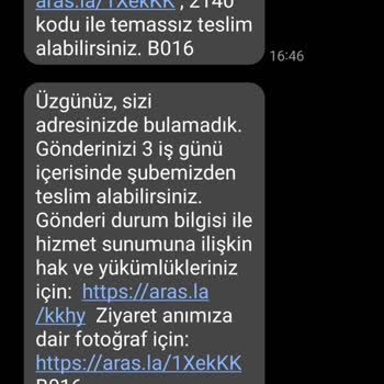 Aras Kargo'nun Adresime Ulaşamaması Ve İletişim Sorunu