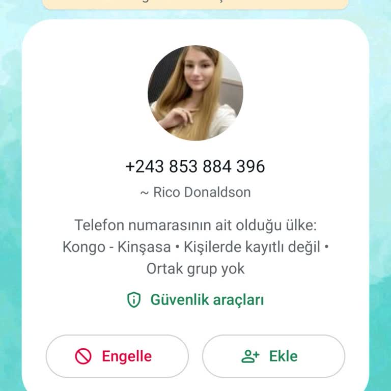 WhatsApp +243 Kodlu Yabancı Numaradan WhatsApp Araması