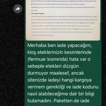 Minal Tasarım/Design İade Sorunu