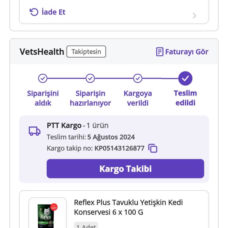 PTT Kargo Yanlış Ürün Teslimi