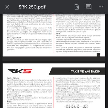 RKS Motor RKS Srk 250 Kullanım Kılavuzu Yanlışı