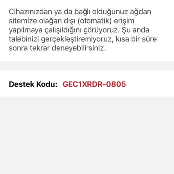 Sahibinden Olağan Dışı Erişim Tespit Ettik Uyarısı