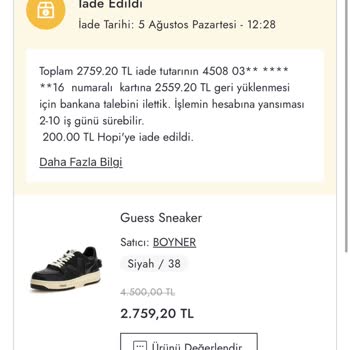 Boyner Ayakkabımı Göndereceğini Söyleyip Bir Ay Bekletip İade Etti!