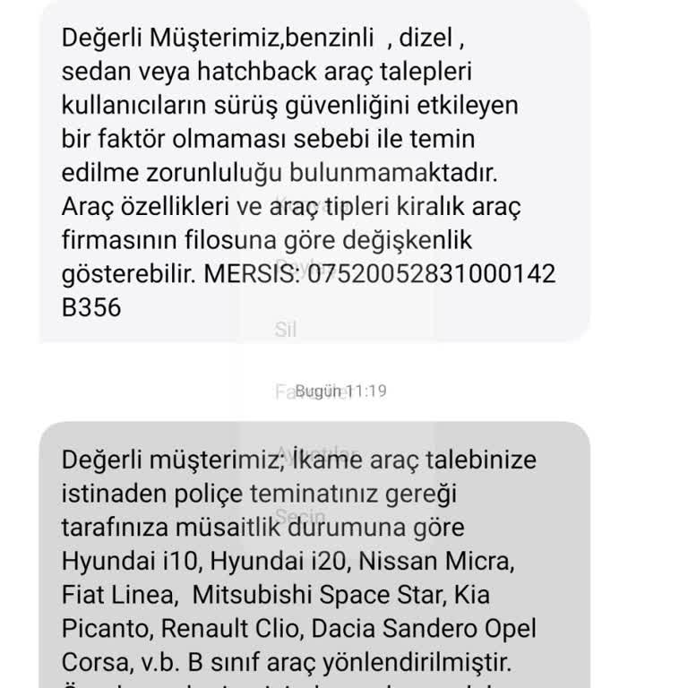 Sompo Sigorta Pişmanlık / İkame Araç