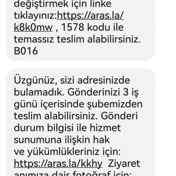 Aras Kargo Yalan Söylüyor, Adresime Gelmeden, Geldim Bulamadım Diyor