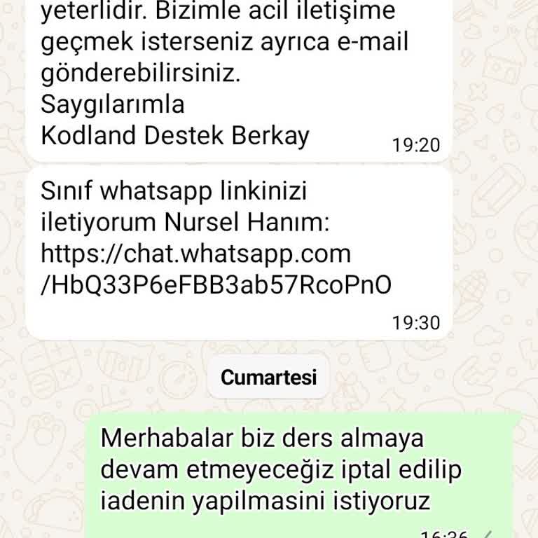 Kodland Türkiye İade Yapmıyor. Tarafıma Dönüş Sağlamıyor.