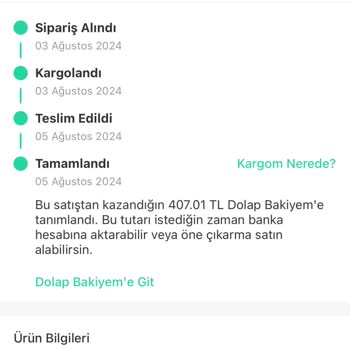 Dolap Paramın Tamamını Yatırmıyor