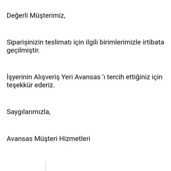 Avansas Sipariş İptali Ve Ücret İadesi