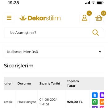 Dekorstilim - Erahome Teslim Edilmeyen Sipariş Ve İletişim Sorunları