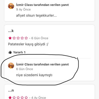Yemeksepeti Sipariş Yorumuna Verilen Uygunsuz Cevaplar
