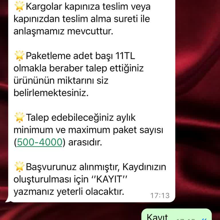 Özlem T**** Evde Paketleme Acentesi Haklarımı Kullanamaması