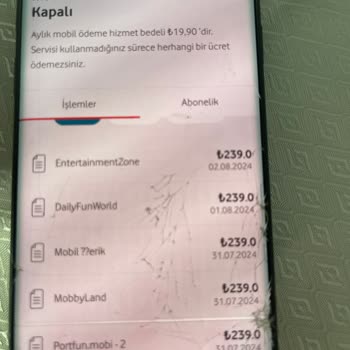 Portfun.mobi Vodafone Hattımızdan Yapılan Aboneliklerinden Şikayetçiyim