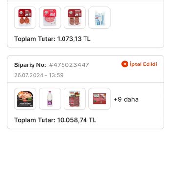 Migros Sanal Market Sipariş İptal Ücretim Hesabıma Yansımadı