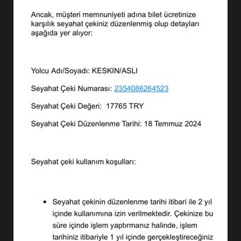 THY Seyahat Çeki Mağduriyeti