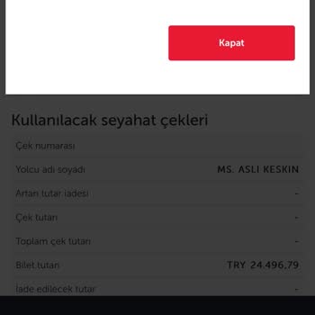 THY Seyahat Çeki Mağduriyeti