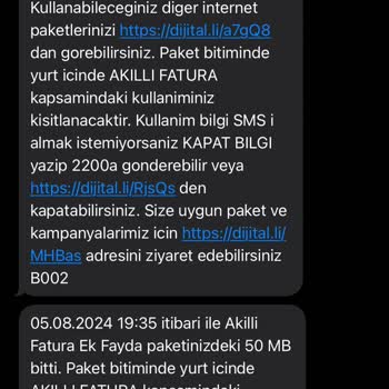 Turkcell İnternet Kullanımında Anormal Tüketim Ve Hatalı Paketler