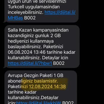 Turkcell Yanlış Faturalandırılan Avrupa Gezgin Paketi Sorunu
