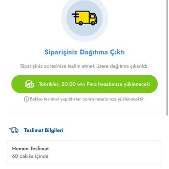 Cepte Şok Gelmeyen Sipariş