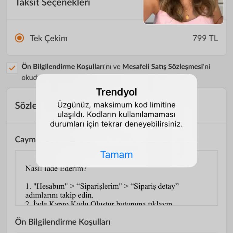 Trendyol Canlı Yayın Sorunu