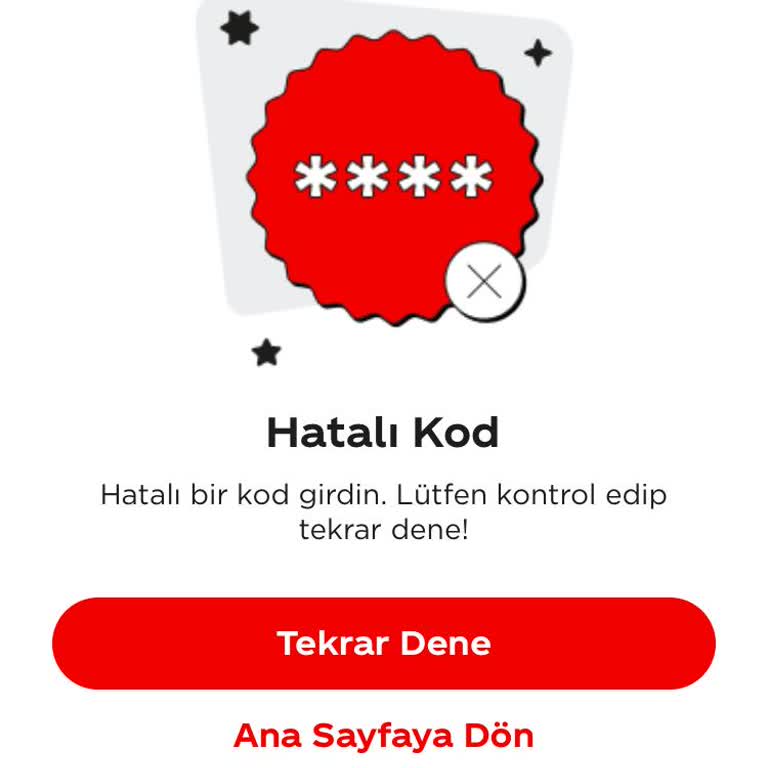 Fanta Kod Hatalı Diyor