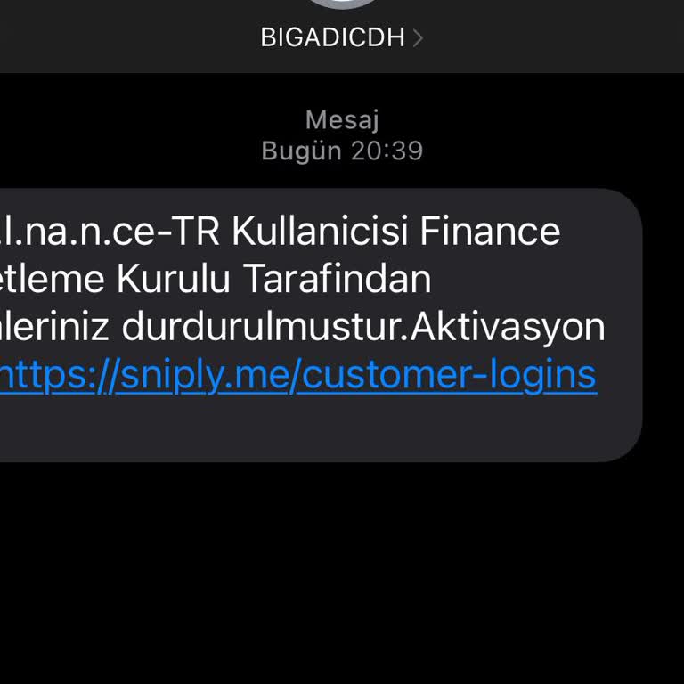 Binance Güven Vermeyen SMS