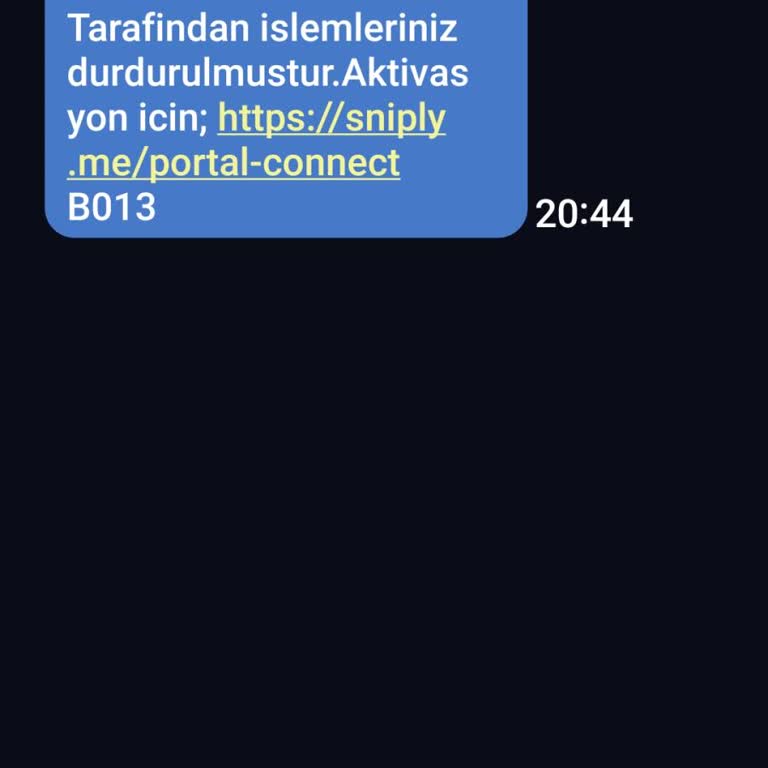 Biance TR Adı Altında Bilinmeyen Mesaj