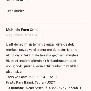 Paribu'da Kripto Para Çekim Sorunu Ve Destek Eksikliği