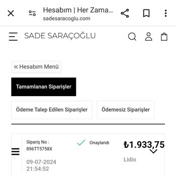 Sade Saraçoğlu Adres Ve İade Taleplerinin Karşılanmaması