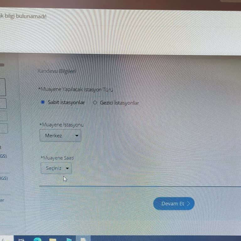 TÜVTÜRK Tüvtürk Randevu Sorunu