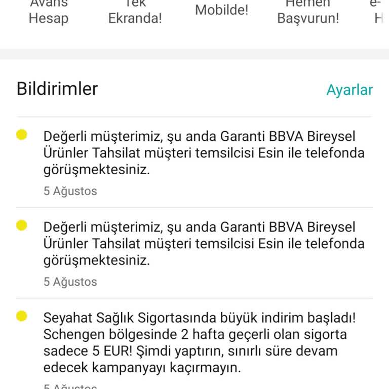 Garanti BBVA Müşteri Temsilcisi İle İlgili Şikayet
