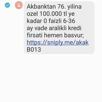 Akbank'tan Gelen Yanıltıcı Kredi Mesajı