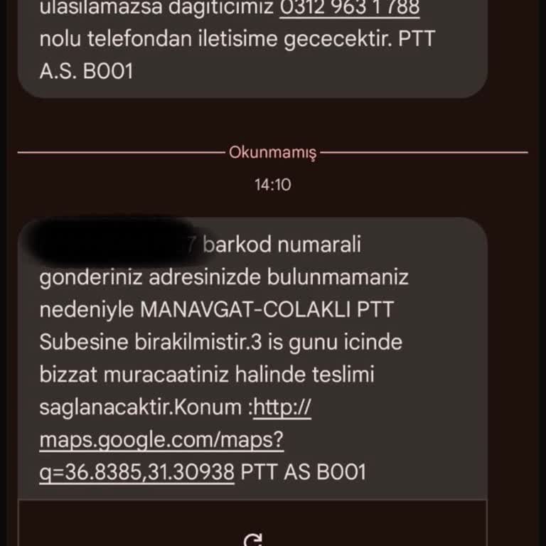 PTT Kargo Hizmeti (! )