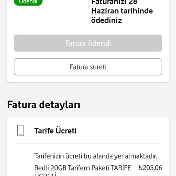 Vodafone Yanlış Fatura Ve İade Sorunu