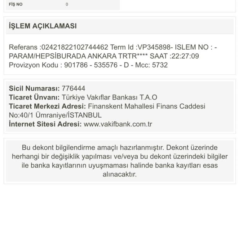 PARAM/Hepsiburada Ankara Trtr Adı Altında Hesabımdan Para Çekildi