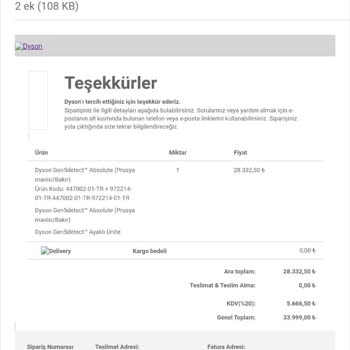 Dyson Gen5detect™ Absolute Ürün Yollanmadı