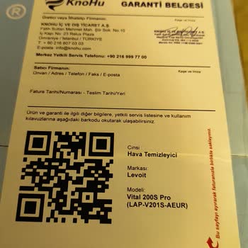 Trendyol Levoit Vital 200s Pro Hava Temizleyici İade Sorunu