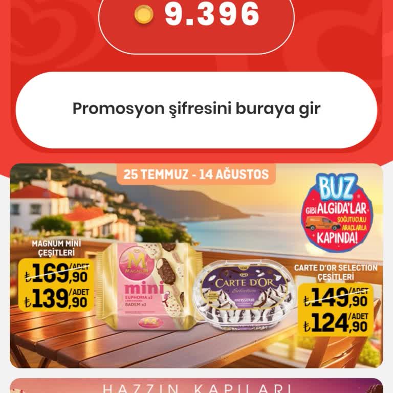 Algida Promosyon Hakkını Kullanamıyorum