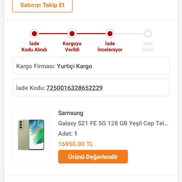 Trendyol Telefon İadesi Şikayet