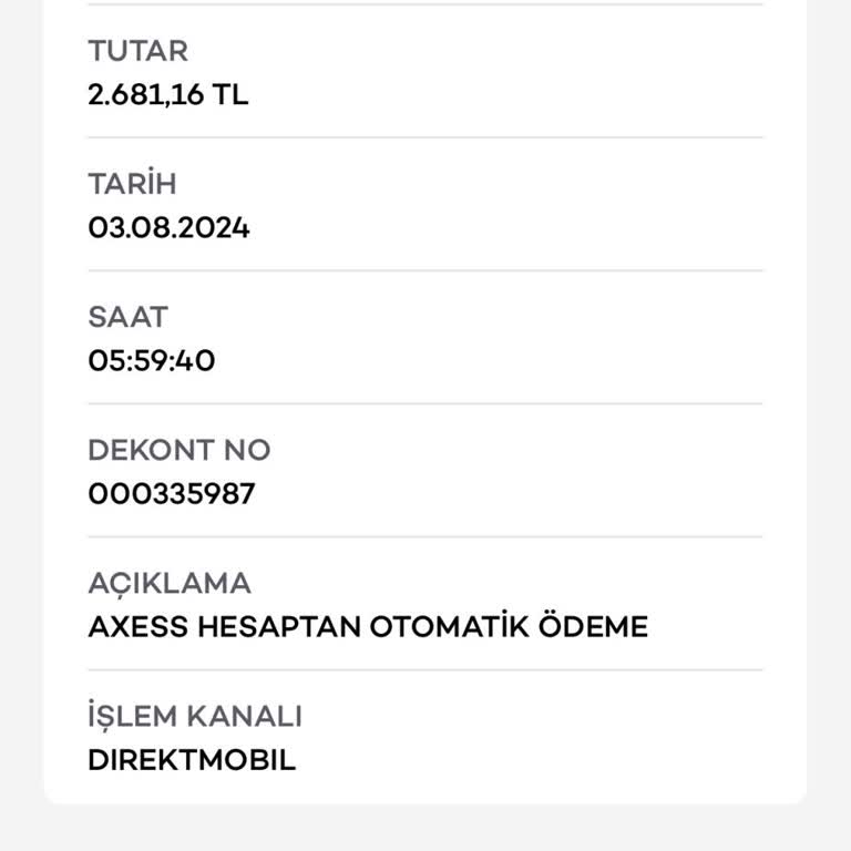 Songül : Akbank Otomatik Çektiğiniz Kk İadesi