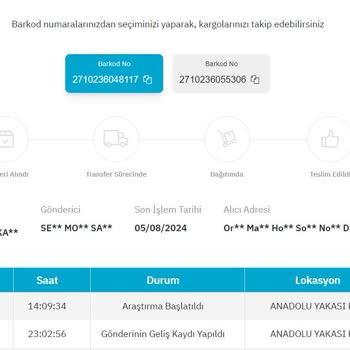 PTT Kargo Epttavm 2 Adet Aldığım Ürünün 1 Tanesini Teslim Etmedi.